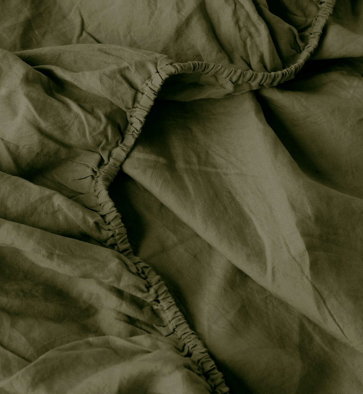 Fitted Sheet - Olive