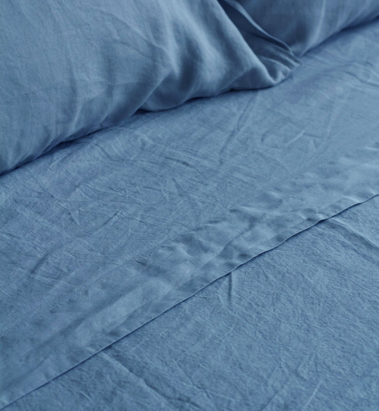 Sheet & Quilt Bundle Set - Blue Fog