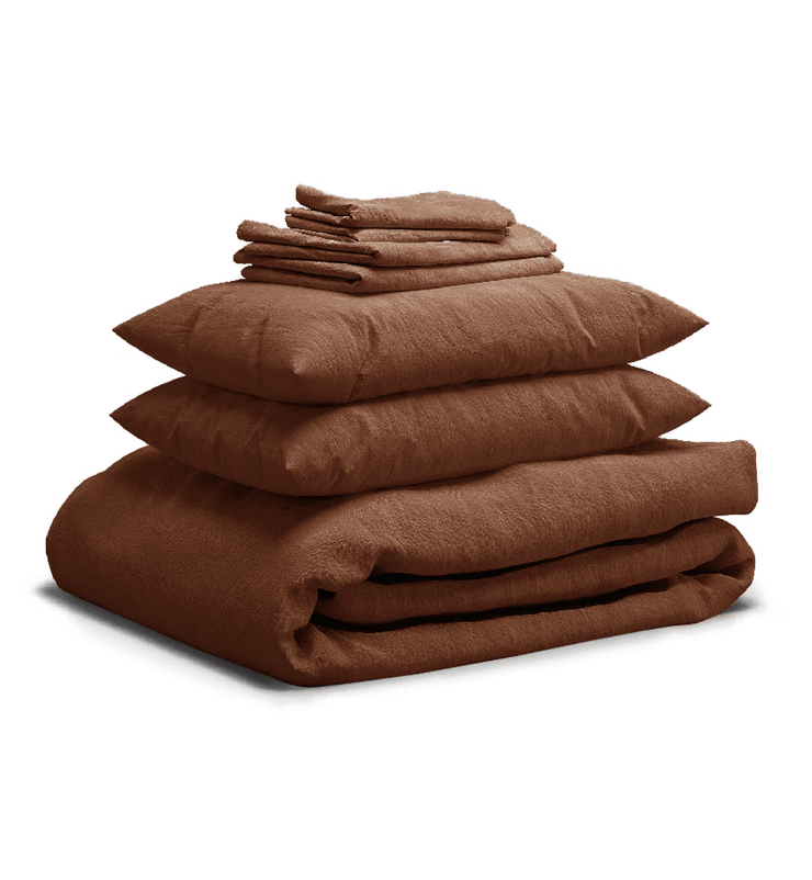 Sheet & Quilt Bundle Set - Coffee