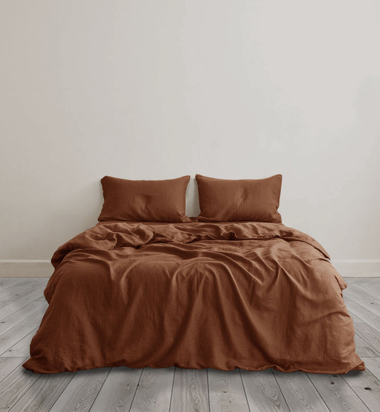 Quilt Cover Set - Coffee
