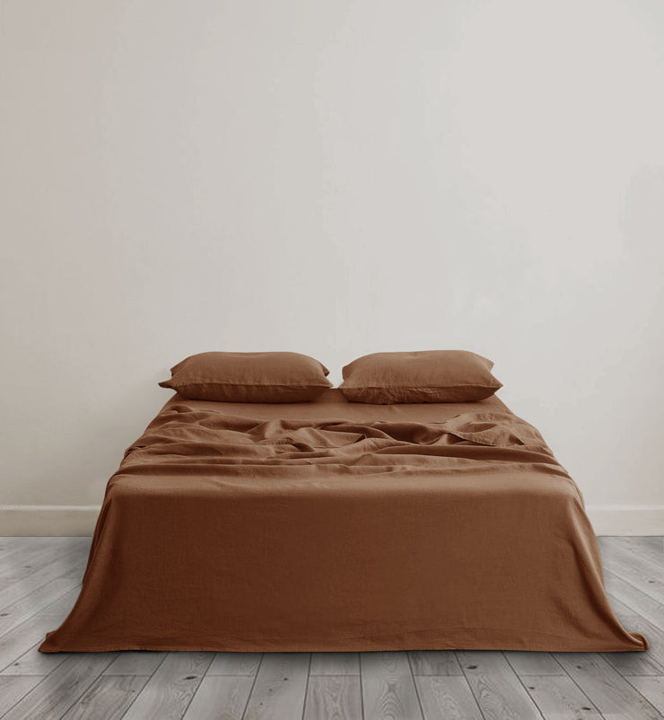 Sheet & Quilt Bundle Set - Coffee