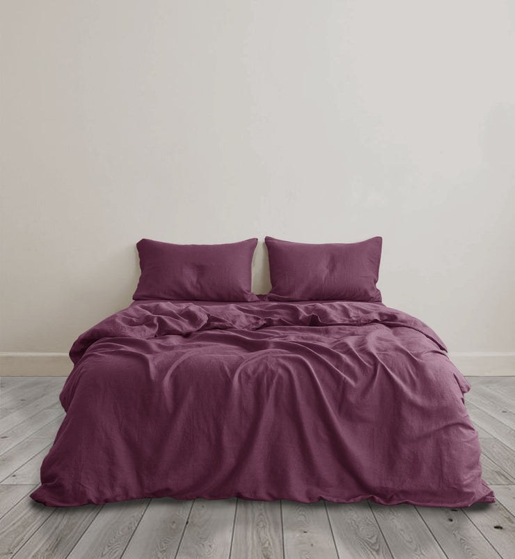 Quilt Cover Set - Plum