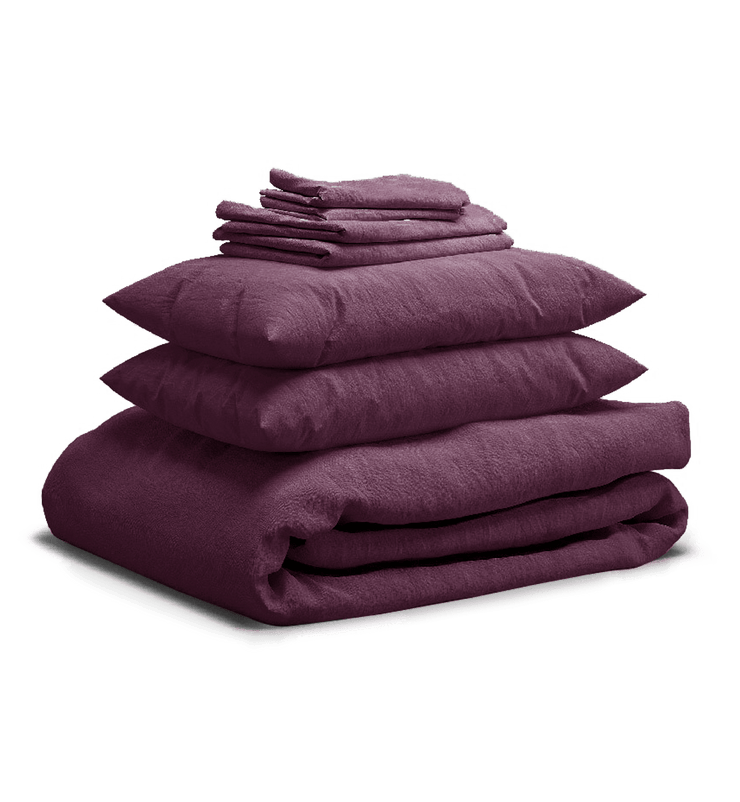 Sheet & Quilt Bundle Set - Plum