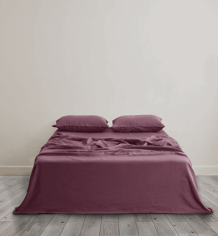 Sheet & Quilt Bundle Set - Plum