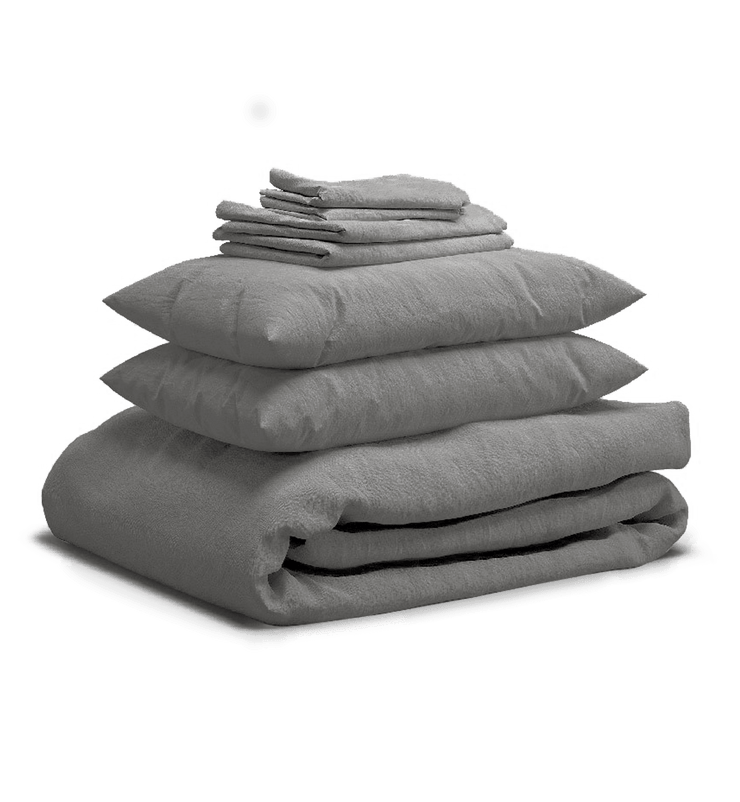 Sheet & Quilt Bundle Set - Soft grey