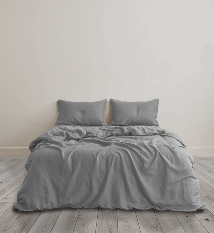 Sheet & Quilt Bundle Set - Soft grey