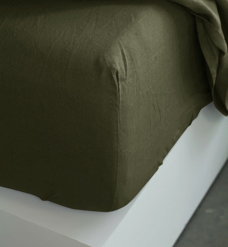 Fitted Sheet - Olive