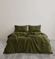 Quilt Cover Set - Olive