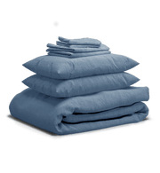 Sheet & Quilt Bundle Set - Blue Fog