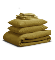 Sheet & Quilt Bundle Set - Mustard