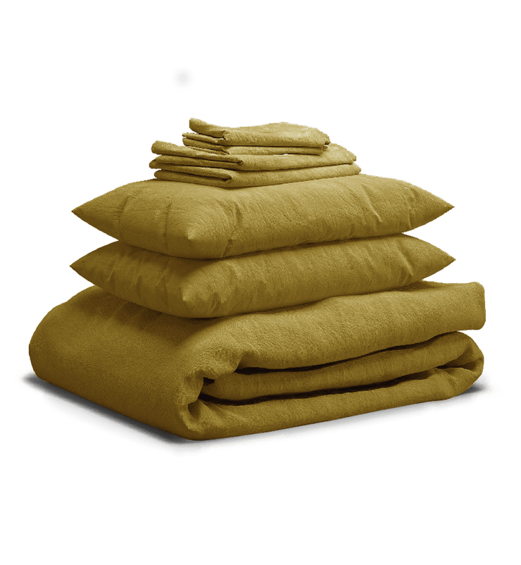 Sheet & Quilt Bundle Set - Mustard